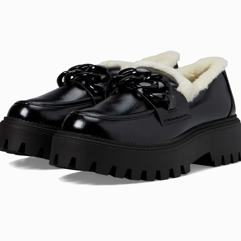 NEW DV by Dolce Vita Larazzo Faux Fur Trim Loafer Shoes